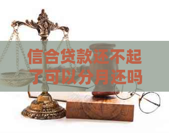 信合贷款还不起了可以分月还吗如何处理