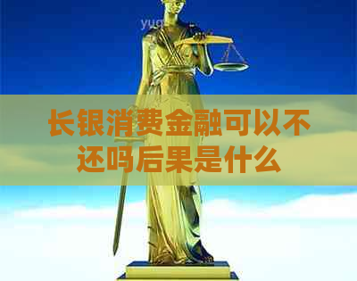 长银消费金融可以不还吗后果是什么