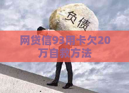 网贷信93用卡欠20万自救方法