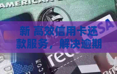 新 高效信用卡还款服务，解决逾期难题