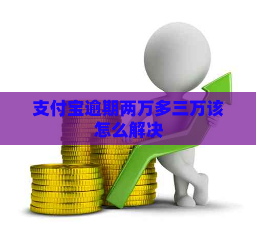 支付宝逾期两万多三万该怎么解决