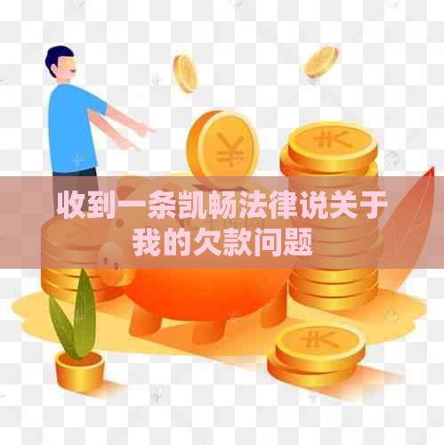 收到一条凯畅法律说关于我的欠款问题