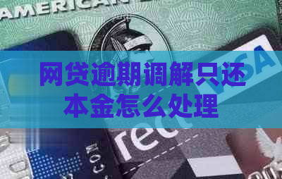 网贷逾期调解只还本金怎么处理