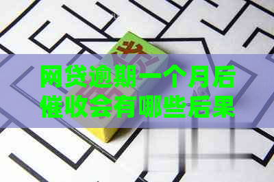 网贷逾期一个月后会有哪些后果