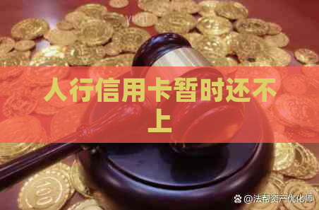 人行信用卡暂时还不上