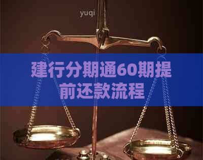 建行分期通60期提前还款流程