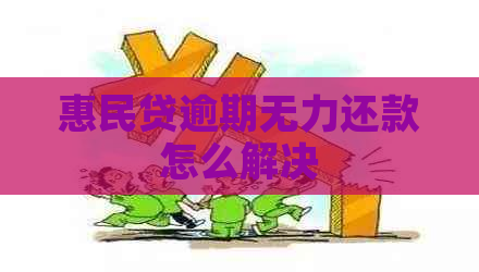 惠民贷逾期无力还款怎么解决