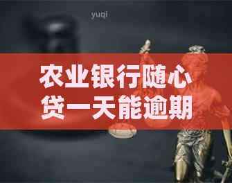 农业银行随心贷一天能逾期吗怎么处理
