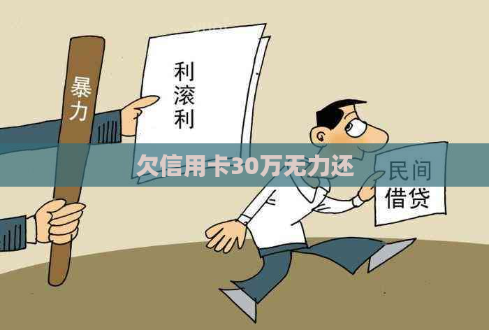 欠信用卡30万无力还