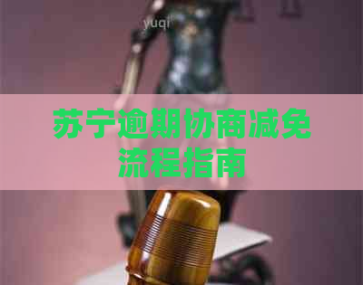 苏宁逾期协商减免流程指南