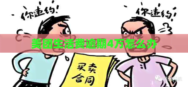 美团生活费逾期4万怎么办