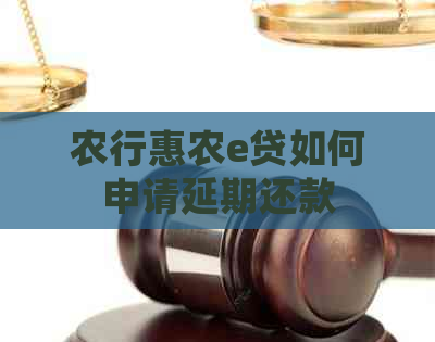农行惠农e贷如何申请延期还款