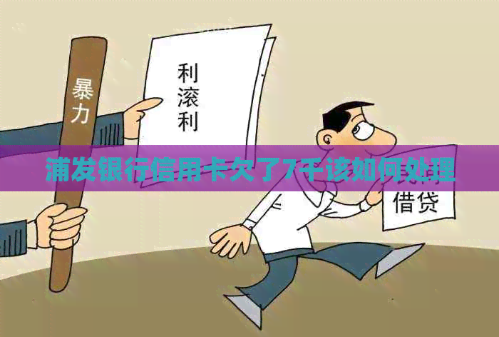 浦发银行信用卡欠了7千该如何处理