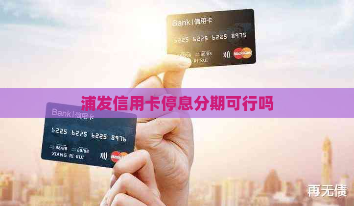 浦发信用卡停息分期可行吗