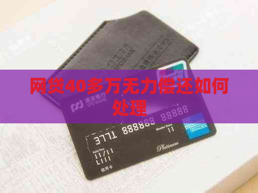 网贷40多万无力偿还如何处理