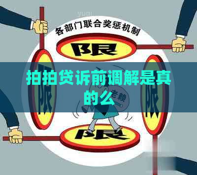 诉前调解是真的么