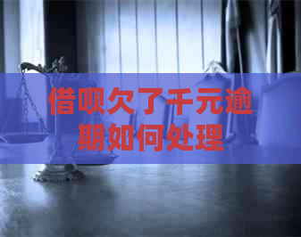 信用卡欠了千元逾期如何处理