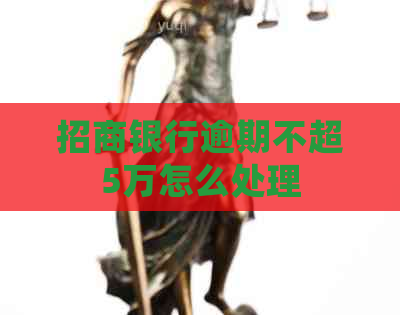 招商银行逾期不超5万怎么处理