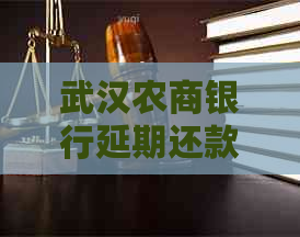 武汉农商银行延期还款流程介绍