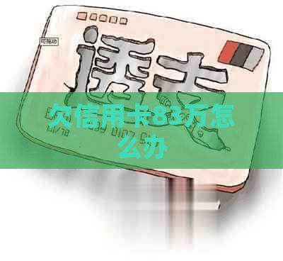 欠信用卡83万怎么办
