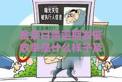 金条白条逾期发单是什么样子及如何处理