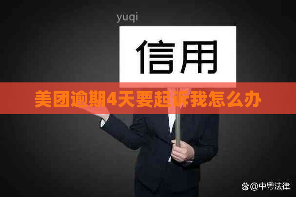 美团逾期4天要起诉我怎么办