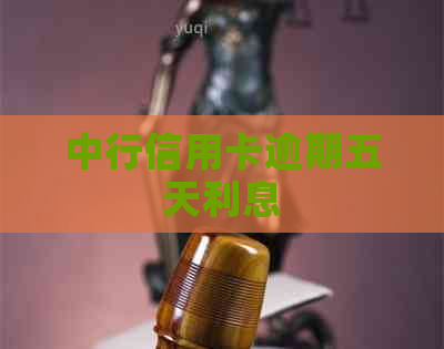 中行信用卡逾期五天利息