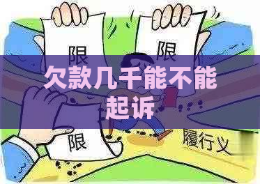 欠款几千能不能起诉