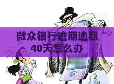 微众银行逾期逾期40天怎么办