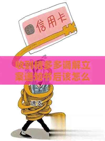 收到桔多多调解立案通知书后该怎么处理