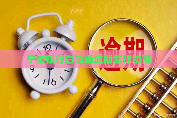 宁波银行白领通逾期怎样协商