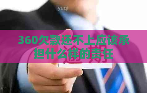 360欠款还不上应该承担什么样的责任