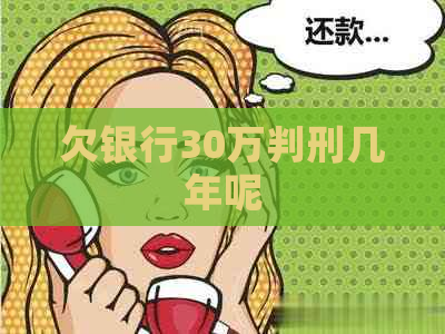 欠银行30万判刑几年呢