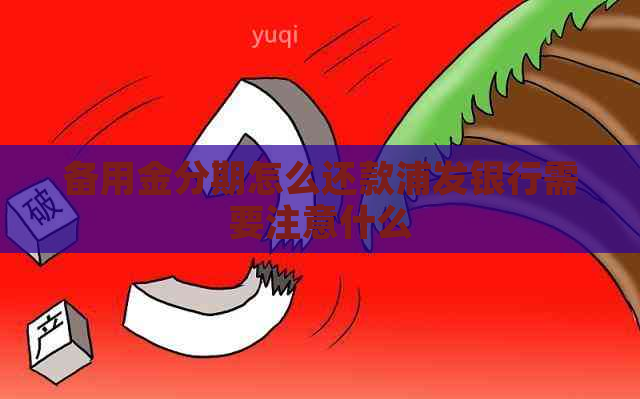 备用金分期怎么还款浦发银行需要注意什么
