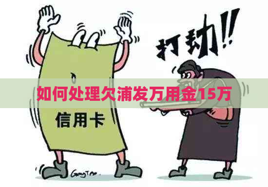 如何处理欠浦发万用金15万
