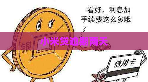 小米贷逾期两天