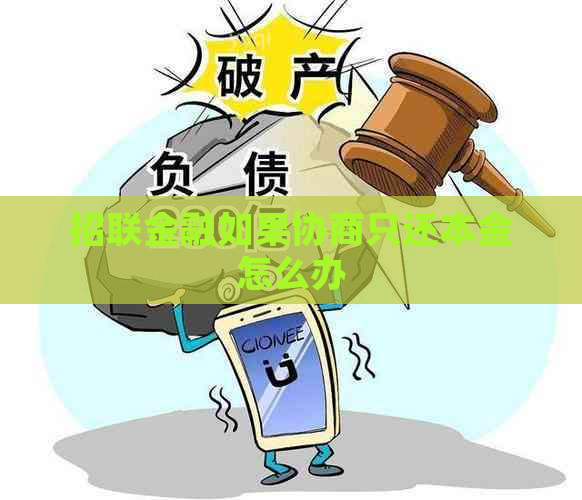 招联金融如果协商只还本金怎么办