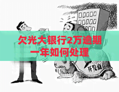 欠光大银行2万逾期一年如何处理