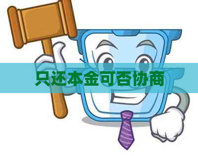 只还本金可否协商