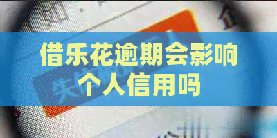借乐花逾期会影响个人信用吗