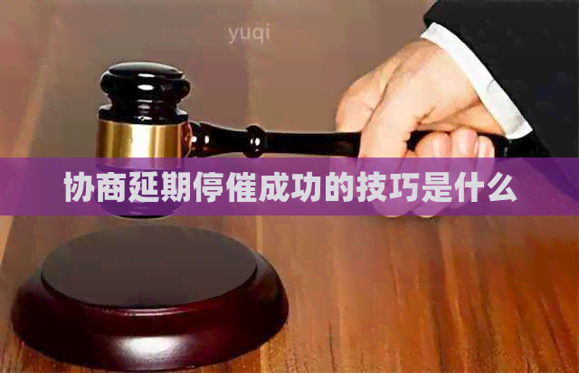 协商延期停催成功的技巧是什么