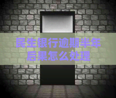 民生银行逾期半年后果怎么处理