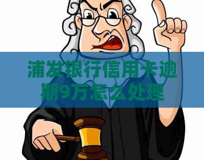 浦发银行信用卡逾期9万怎么处理