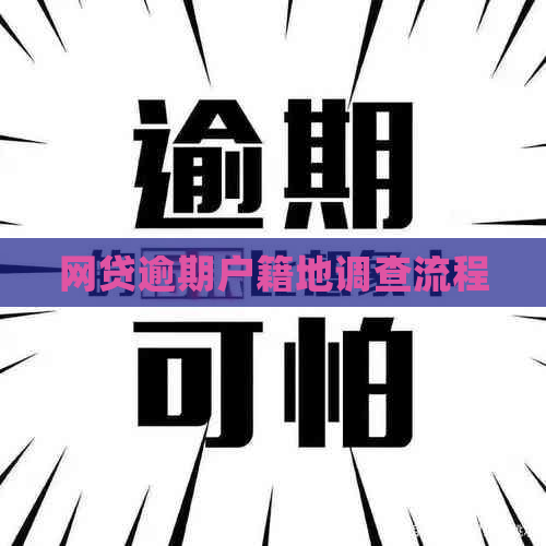网贷逾期户籍地调查流程