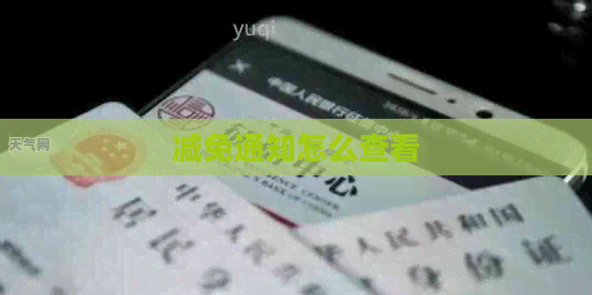 减免通知怎么查看