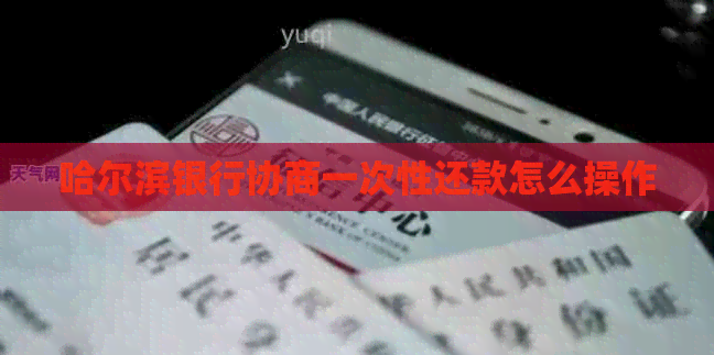 哈尔滨银行协商一次性还款怎么操作