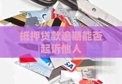 抵押贷款逾期能否起诉他人