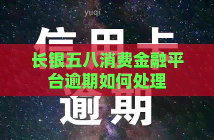长银五八消费金融平台逾期如何处理