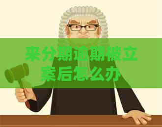 来分期逾期被立案后怎么办