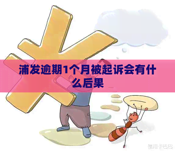 浦发逾期1个月被起诉会有什么后果